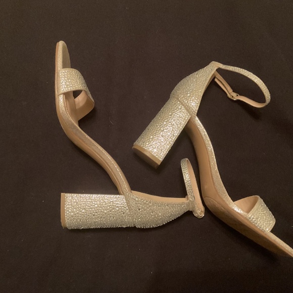 Kelly & Katie Crystal Embellished Sling Back Ankle Strap Shoe - Picture 3 of 7